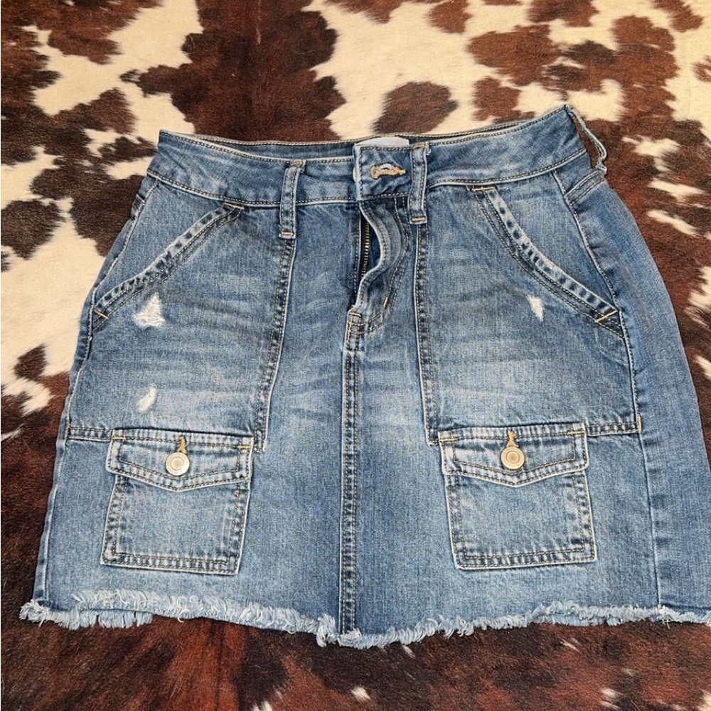 SO denim skirt